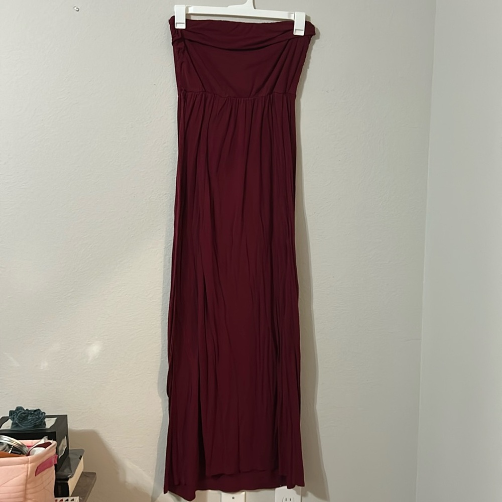 Wet Seal Burgundy Maxi Sleeveless Dress, Used, Size:L
